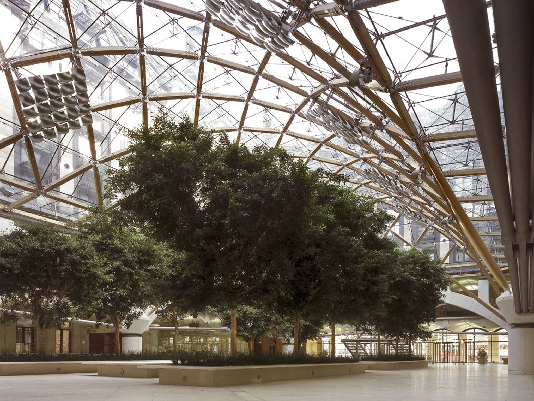 The atrium roof at Portcullis House