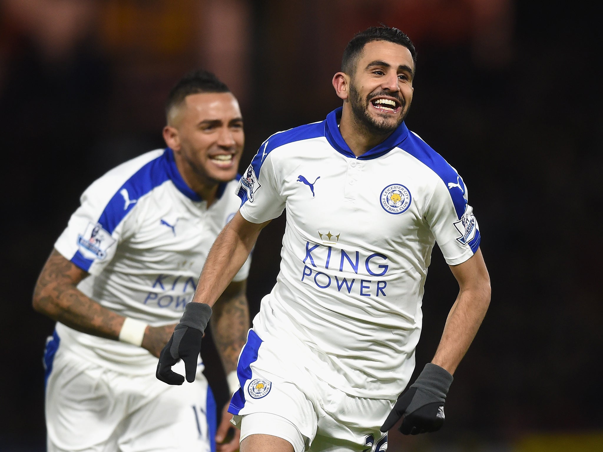 Leicester City's Riyad Mahrez celebrates his goal