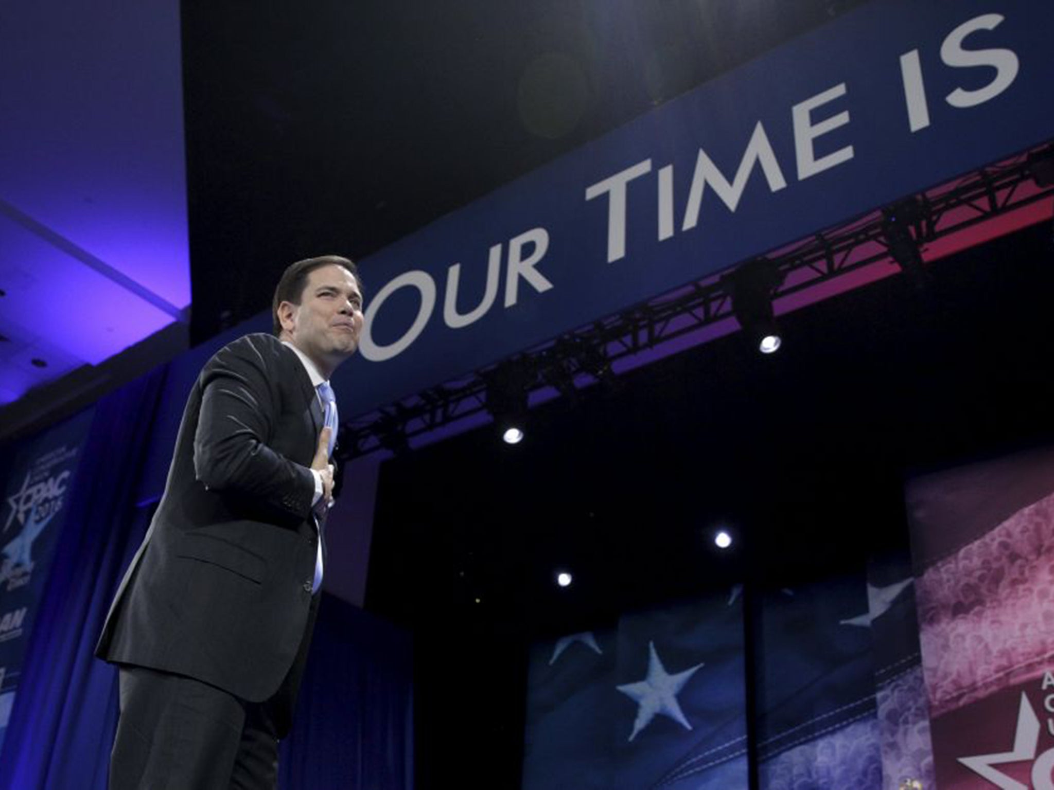 Marco Rubio at the conservative conference declined by Donald Trump