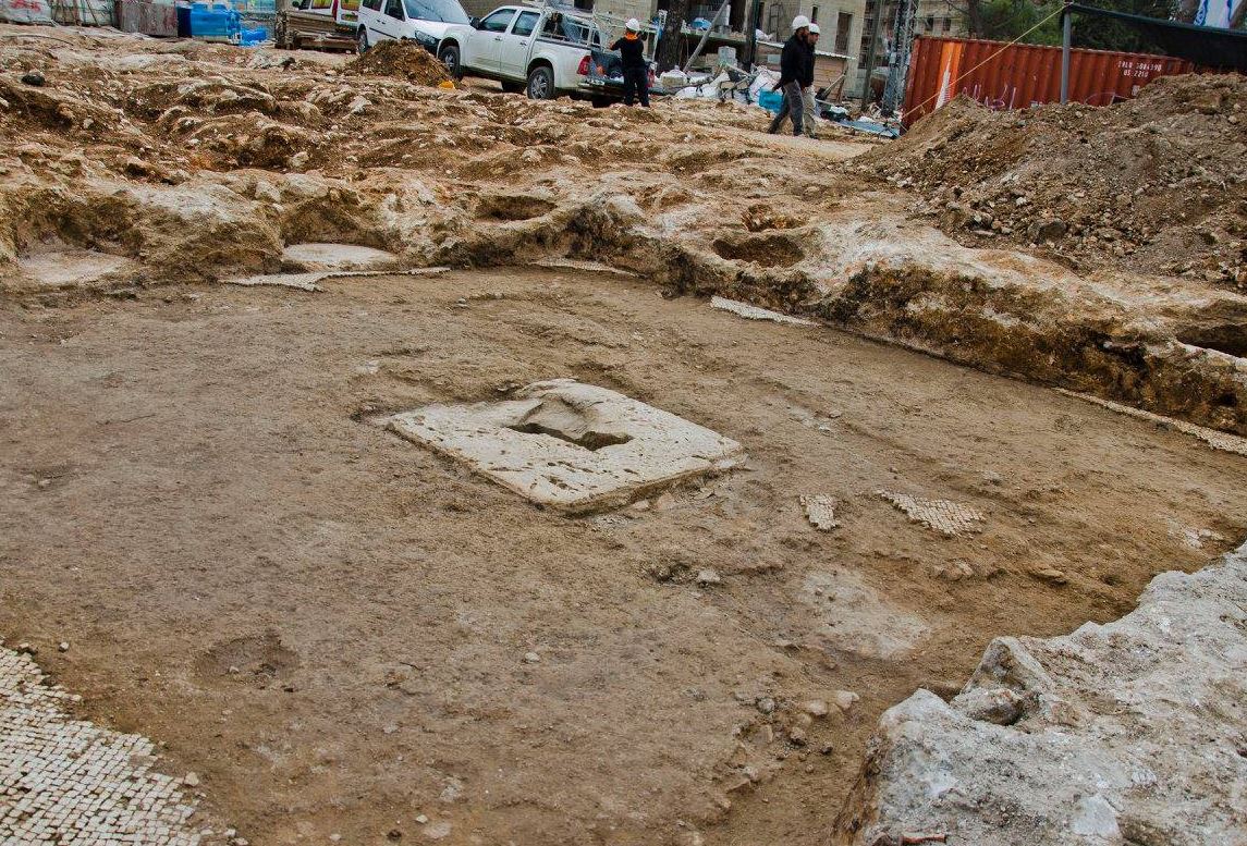 Archaeologists found a wine press in the centre of the complex