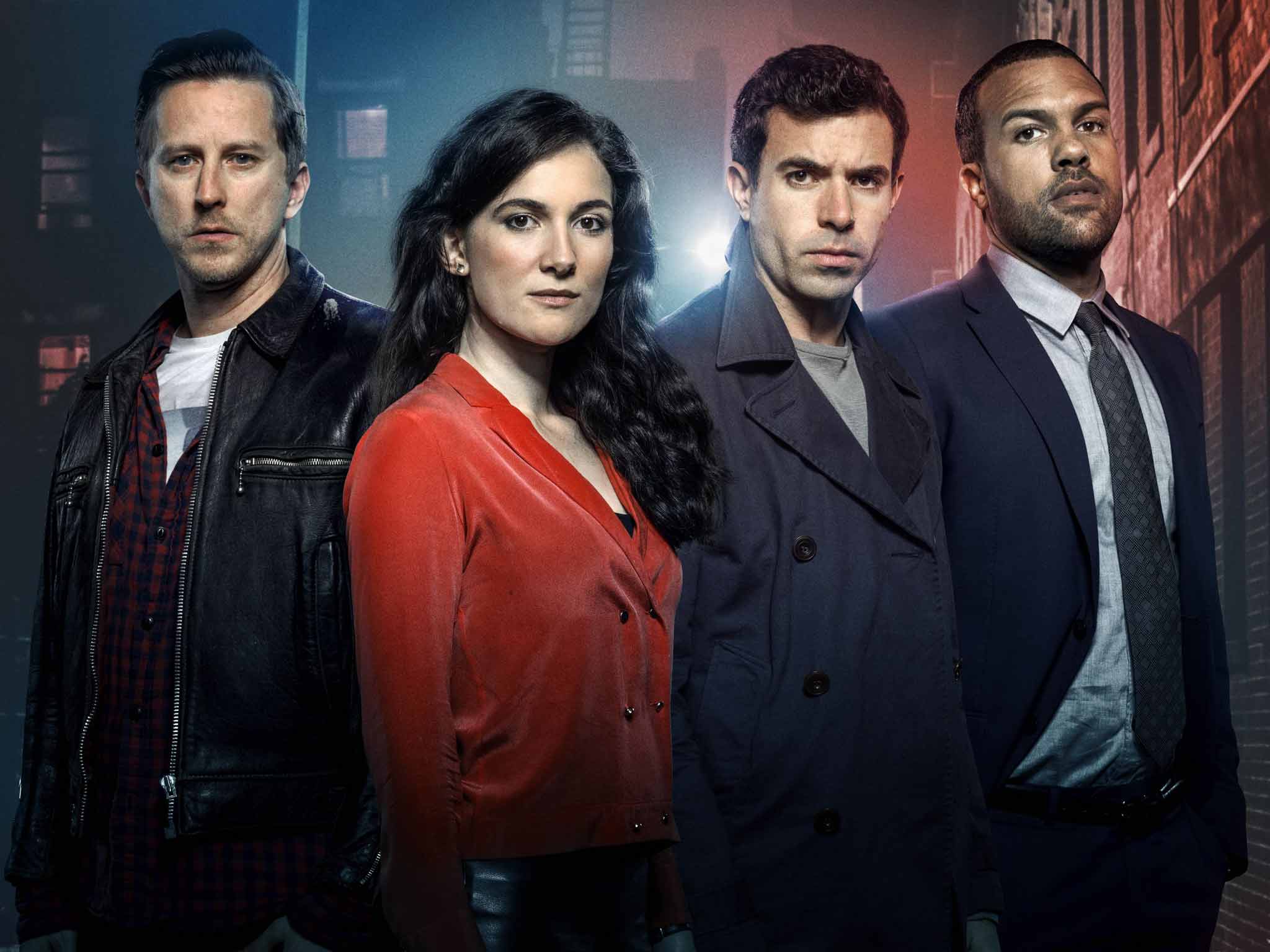 The cast of Coben's 'The Five', featuring Sarah Solemani