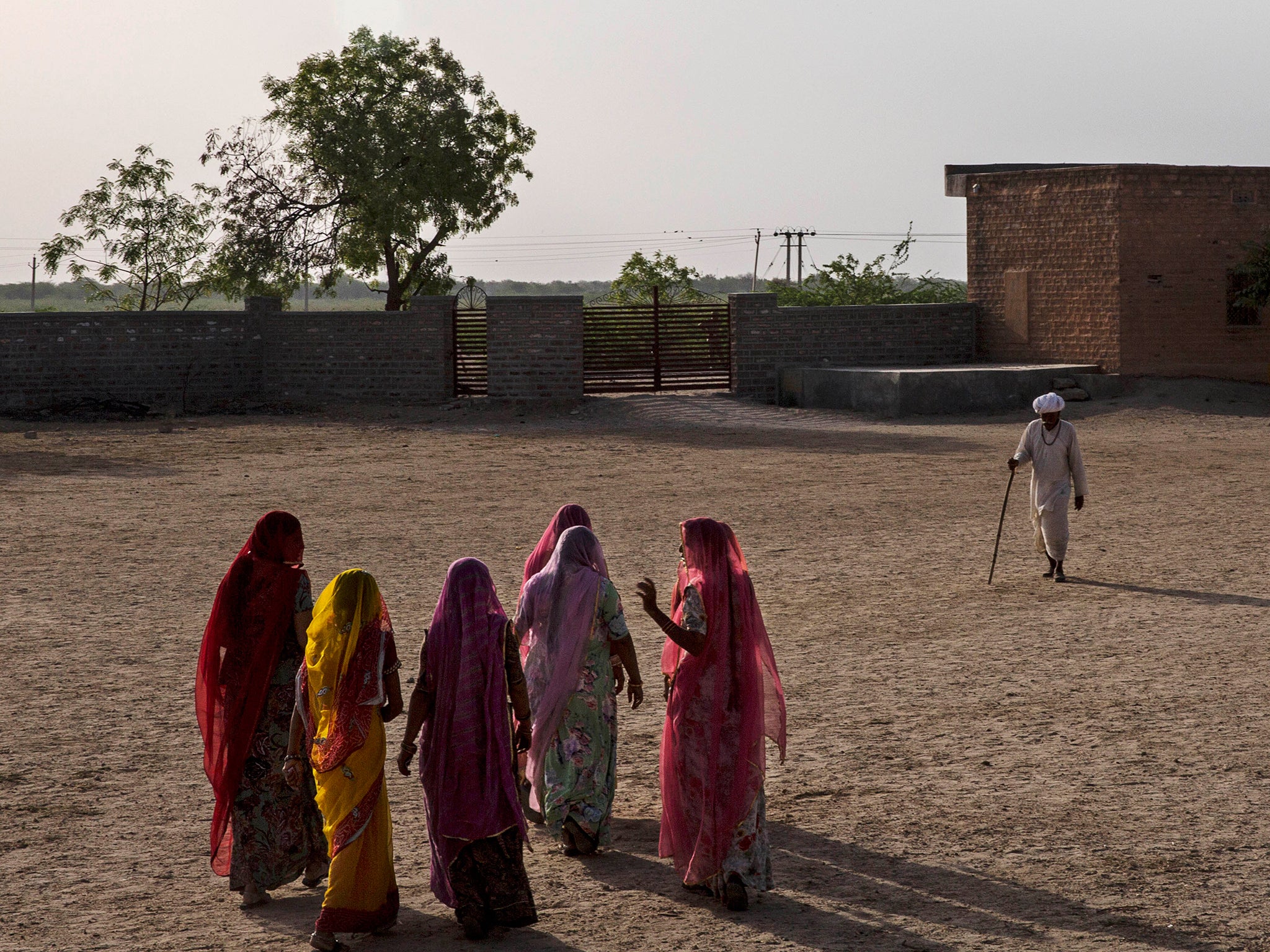 File photo of women in the western state of Rajasthan in India, where Rama Kunwar was allegedly burned to death