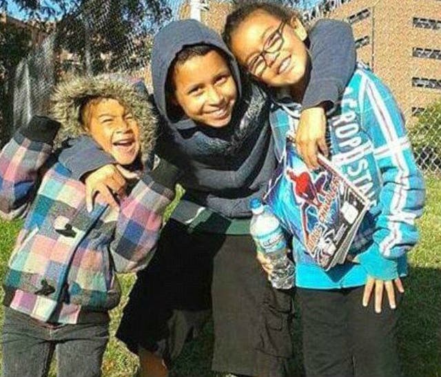 Melissa Lightfood said her children - five-year-old Payton (left), 13-year-old Tra'Vaughn (centre)  and eight-year-old Kamryn - suffer from lead poisoning