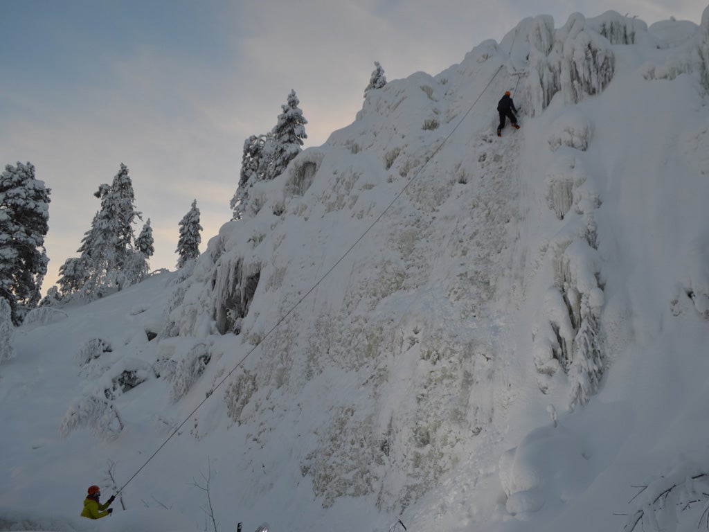 ice climbing Finland