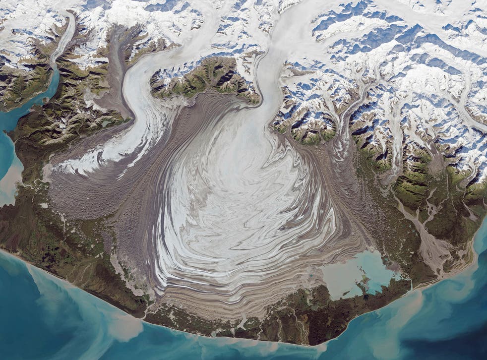 The receding Malaspina Glacier in Alaska. Humans have already altered two-thirds of the planet’s ice-free land to suit their own purposes NASA