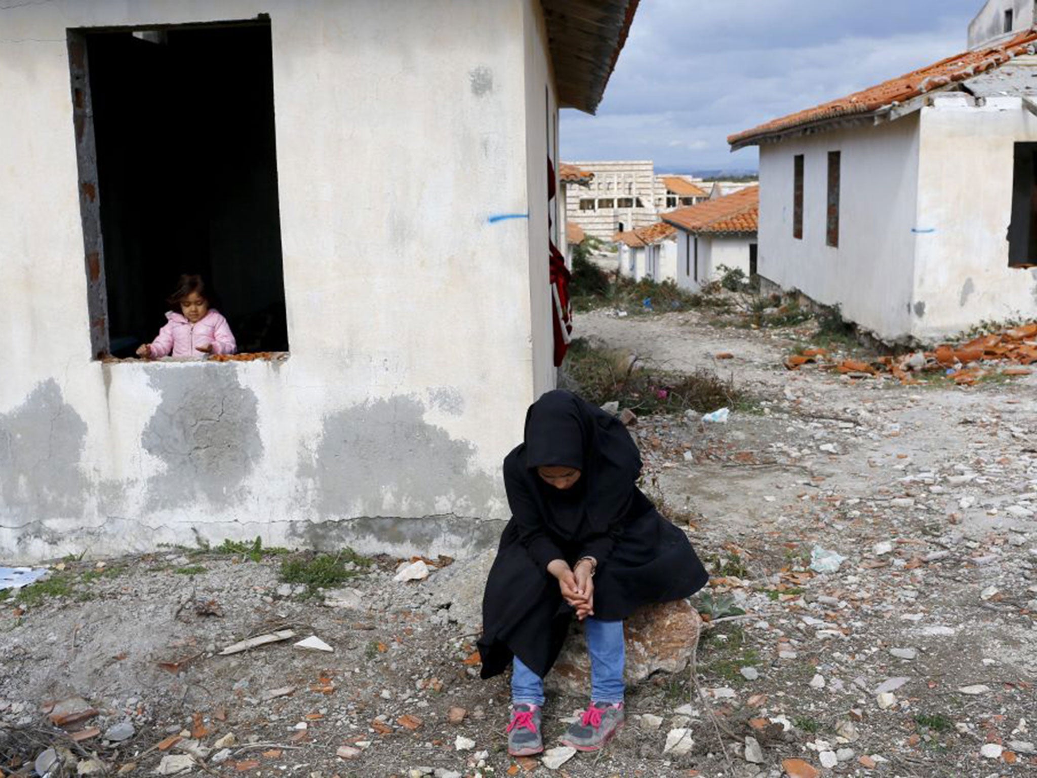 Syrian refugees wait in Izmir, Turkey, to travel into Greece. Many people are still undertaking the perilous sea crossing from Turkey to one of the Greek islands