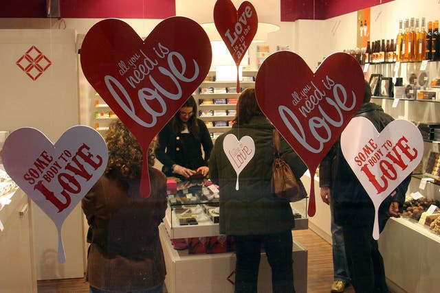 Shoppers splashed out on Valentine’s Day gifts