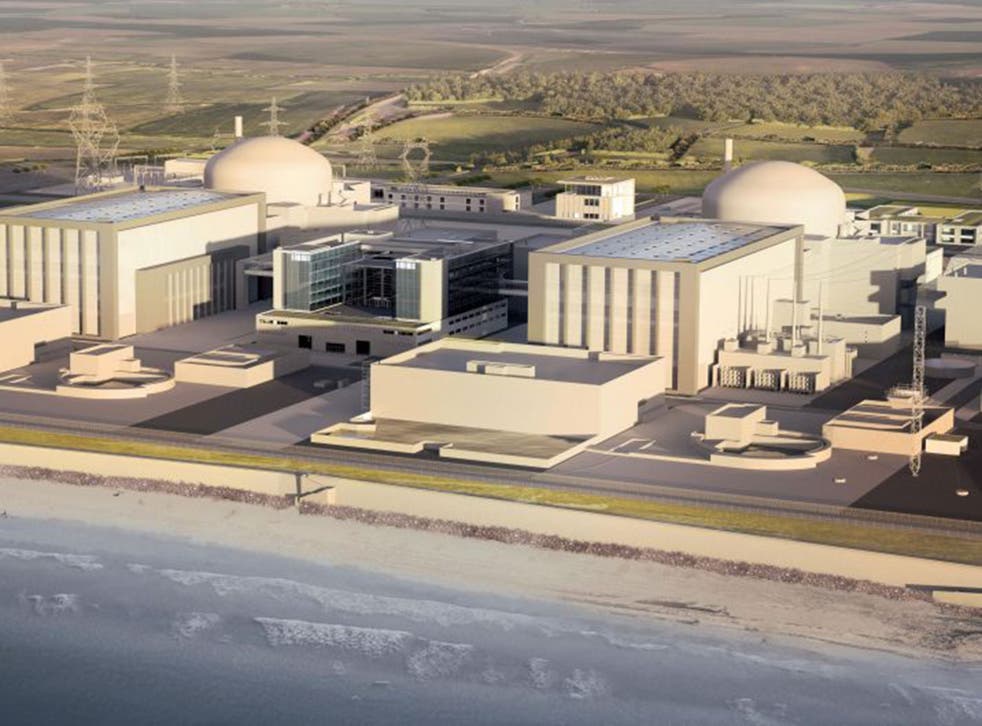 An artist’s impression of the Hinkley Point C nuclear power station in Somerset