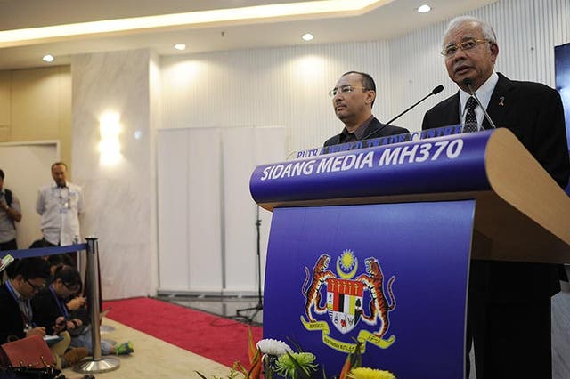 The Prime Minister delivering a statement about MH370 in August 2015
