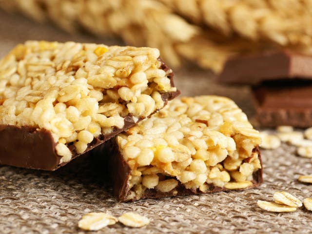 <p>Cereal bars are often sold as a healthier option to other snacks</p>