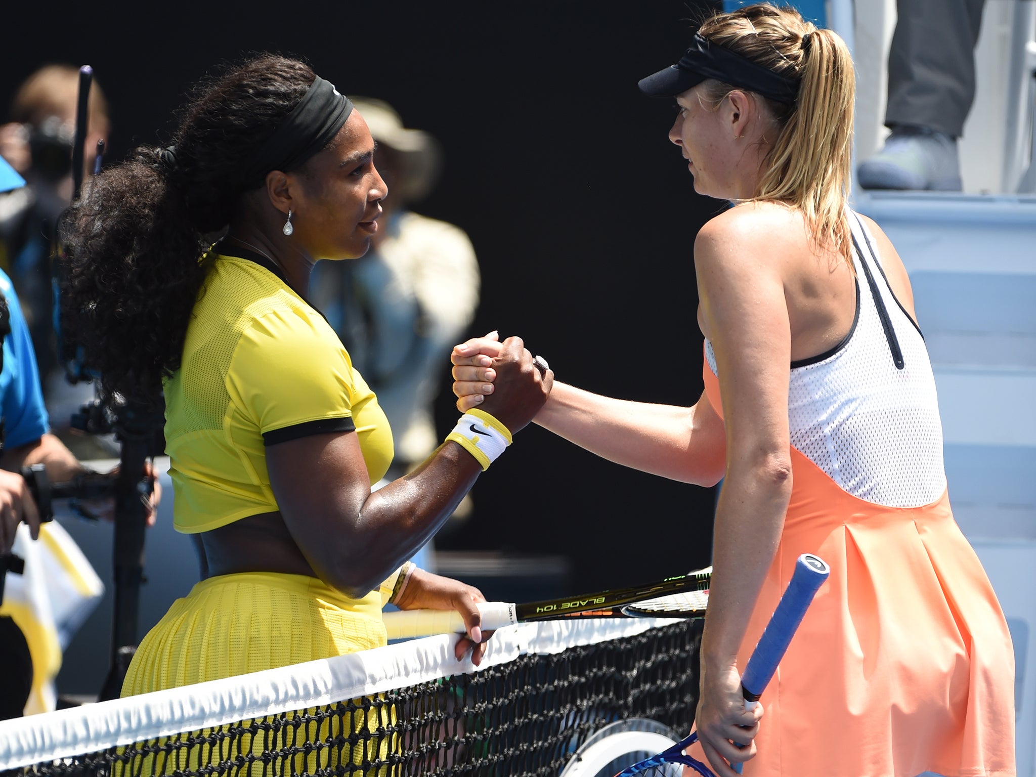
Williams and Sharapova during the Australian Open 