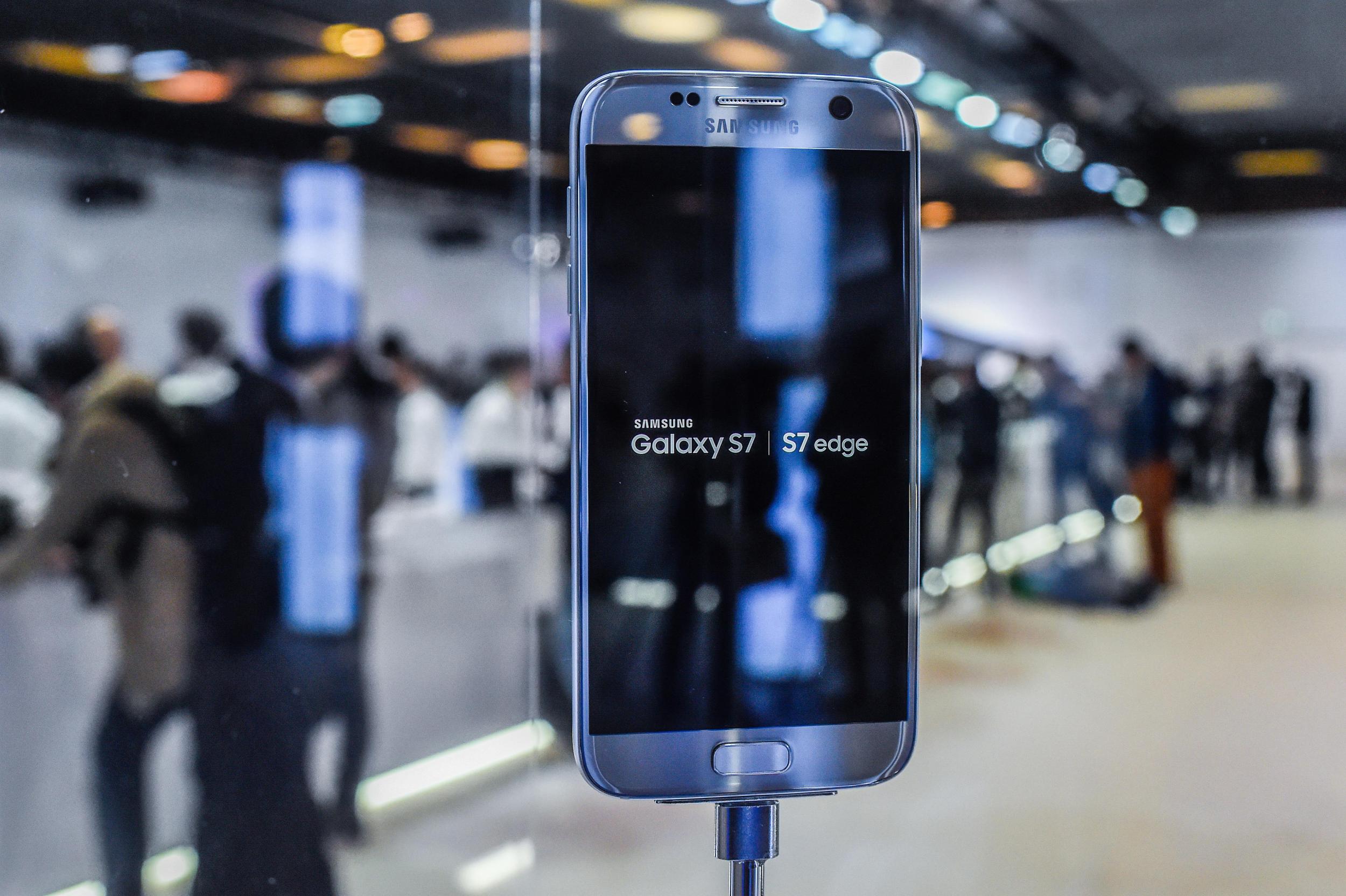 The Samsung Galaxy S7 at Mobile World Congress in Barcelona
