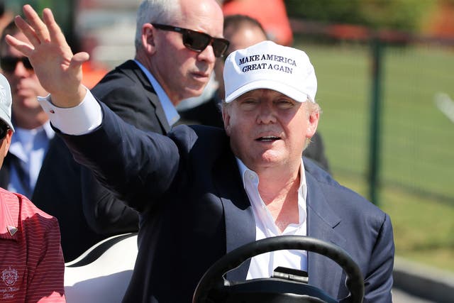 Donald Trump at the WGC Cadillac Championship in Doral, Florida