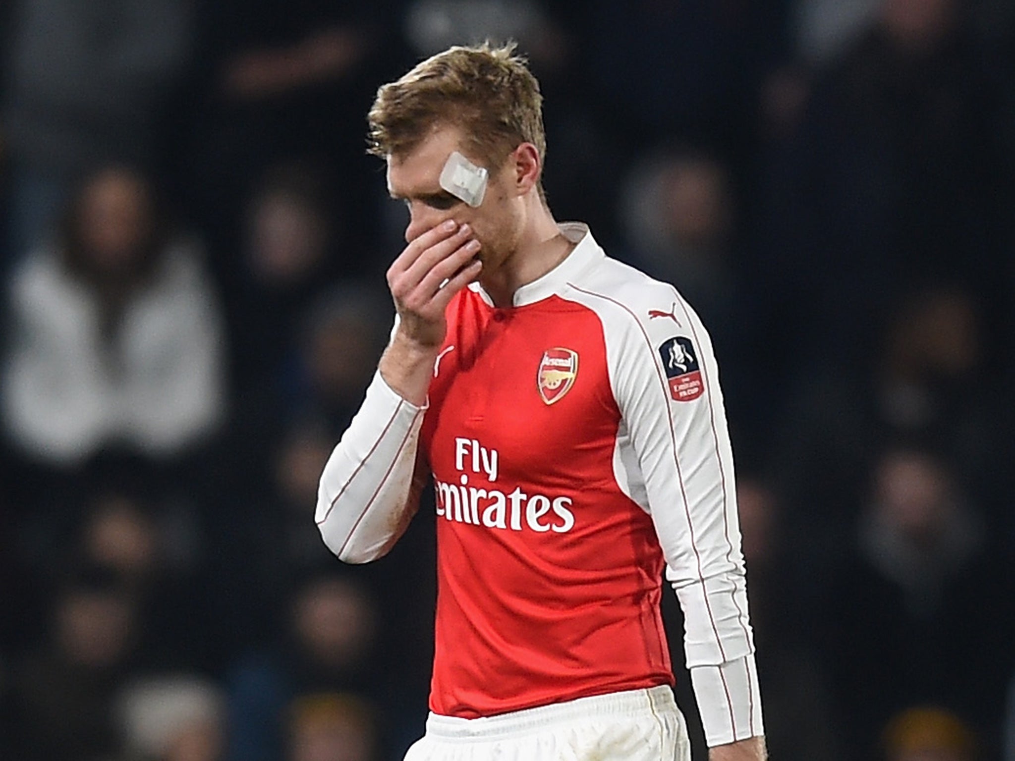 Arsenal centre-back Per Mertesacker will miss the start of the season with injury