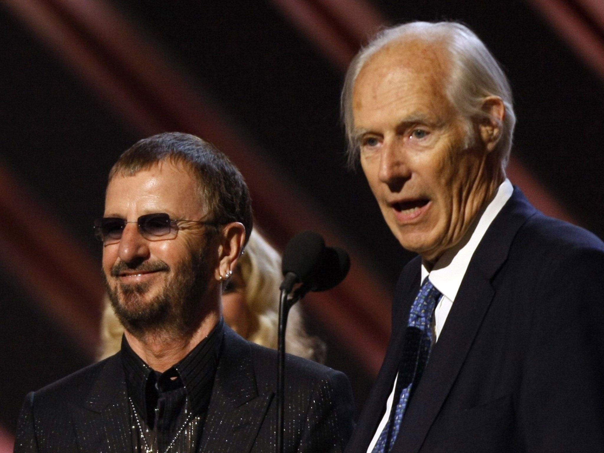Sir George with Ringo Starr in 2008