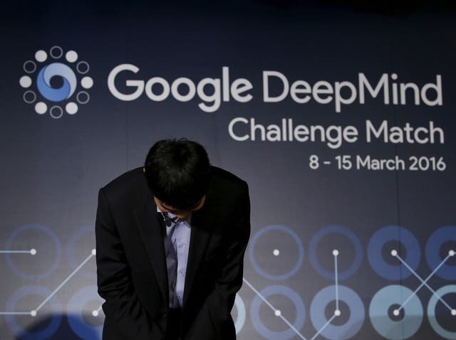 South Korea’s Lee Sedol, the world’s top Go player, bows during a news conference ahead of matches against Google’s artificial intelligence program AlphaGo, in Seoul, South Korea, March 8, 2016