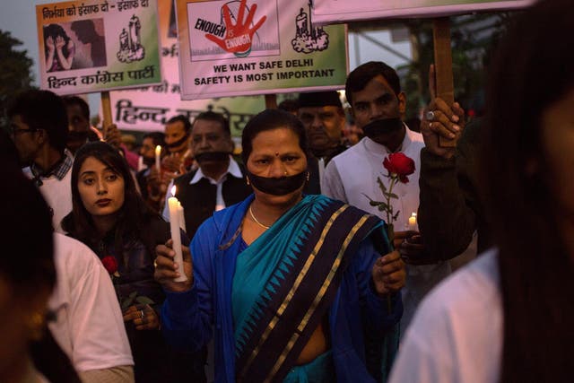 Women protest gender violence in Delhi, India