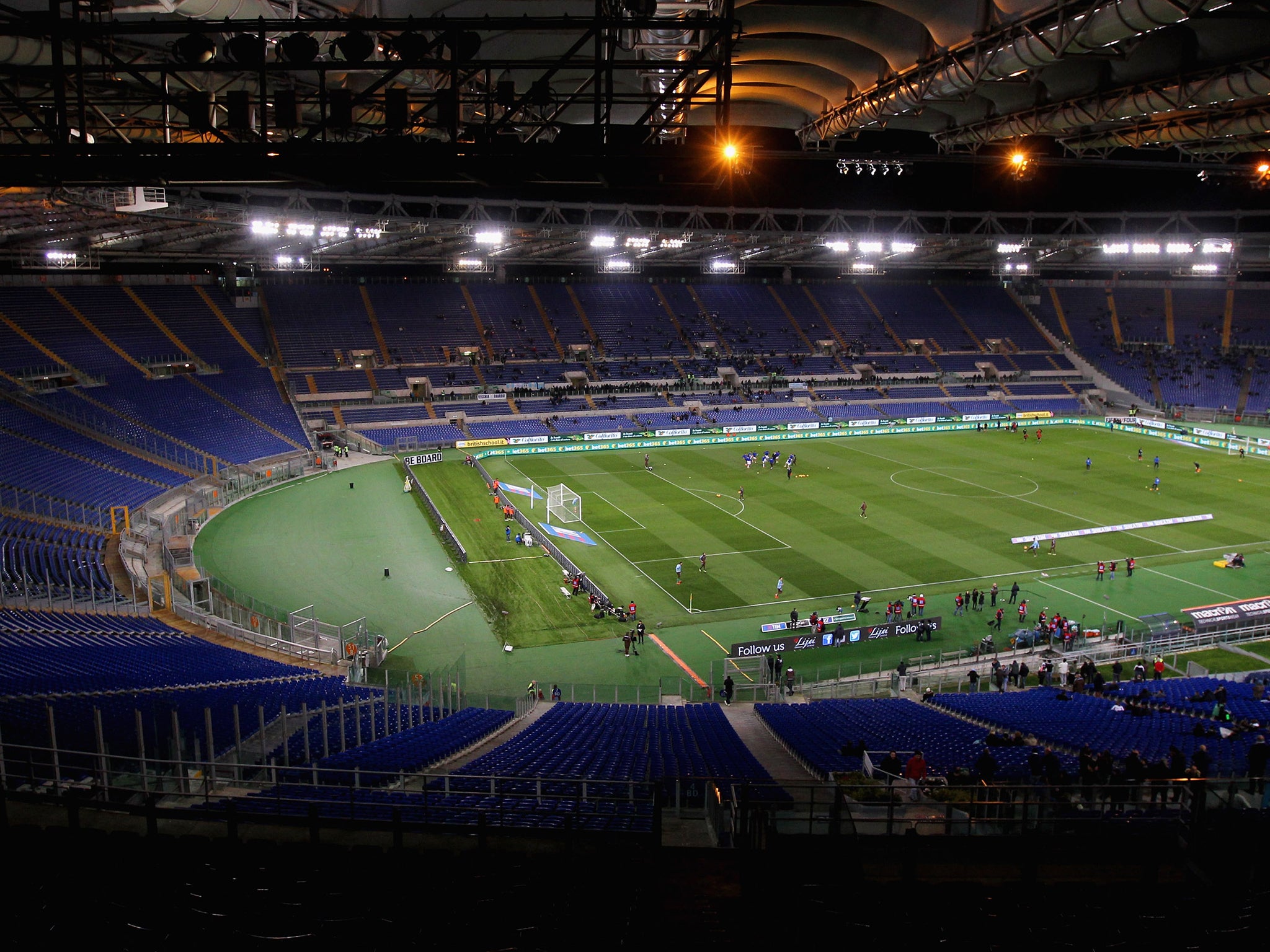 &#13;
Lazio had to play two games in a near-empty stadium after fans were banned because of racist abuse&#13;