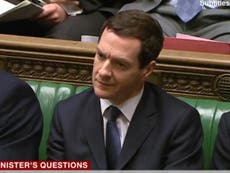 George Osborne smirks at the mention of more austerity cuts