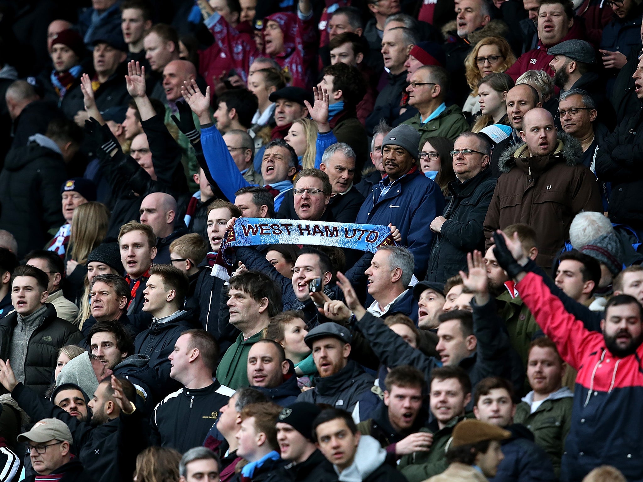 &#13;
Upton Park has been 99.75 per cent full on average this season&#13;