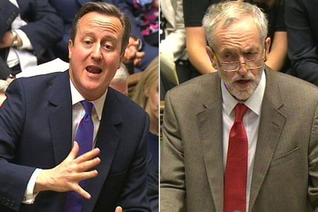 David Cameron and Jeremy Corbyn are facing off at PMQs