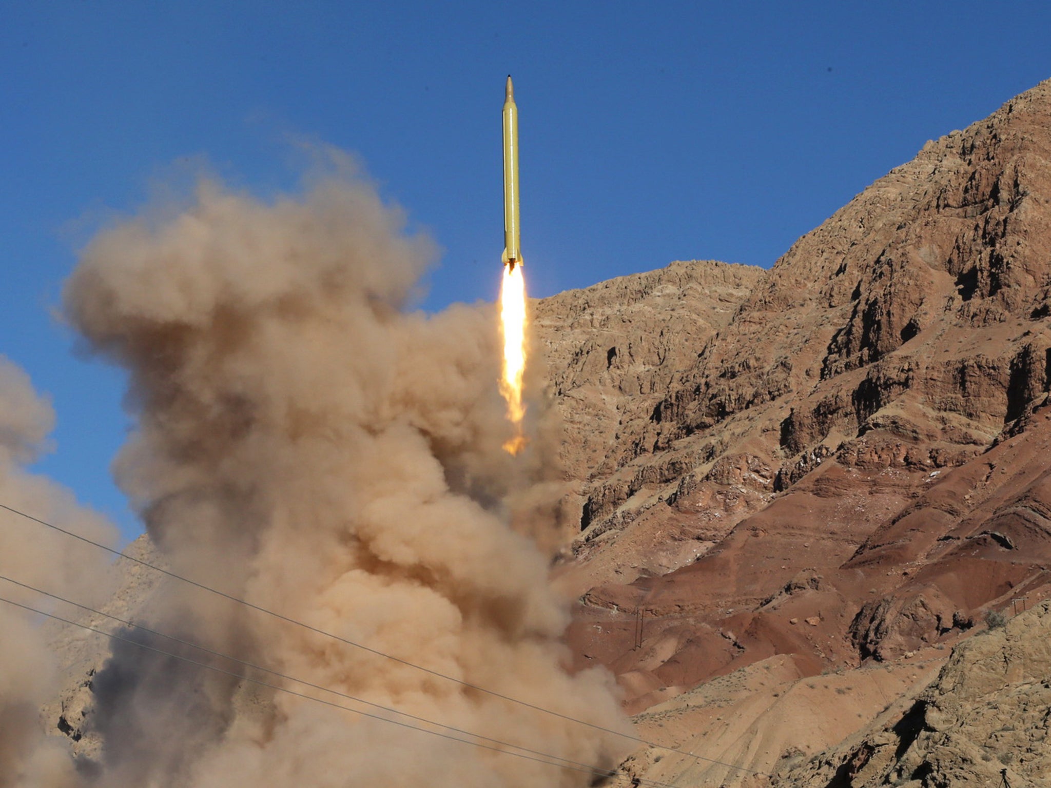 A long-range ballistic missile launched in Iran in March 2016