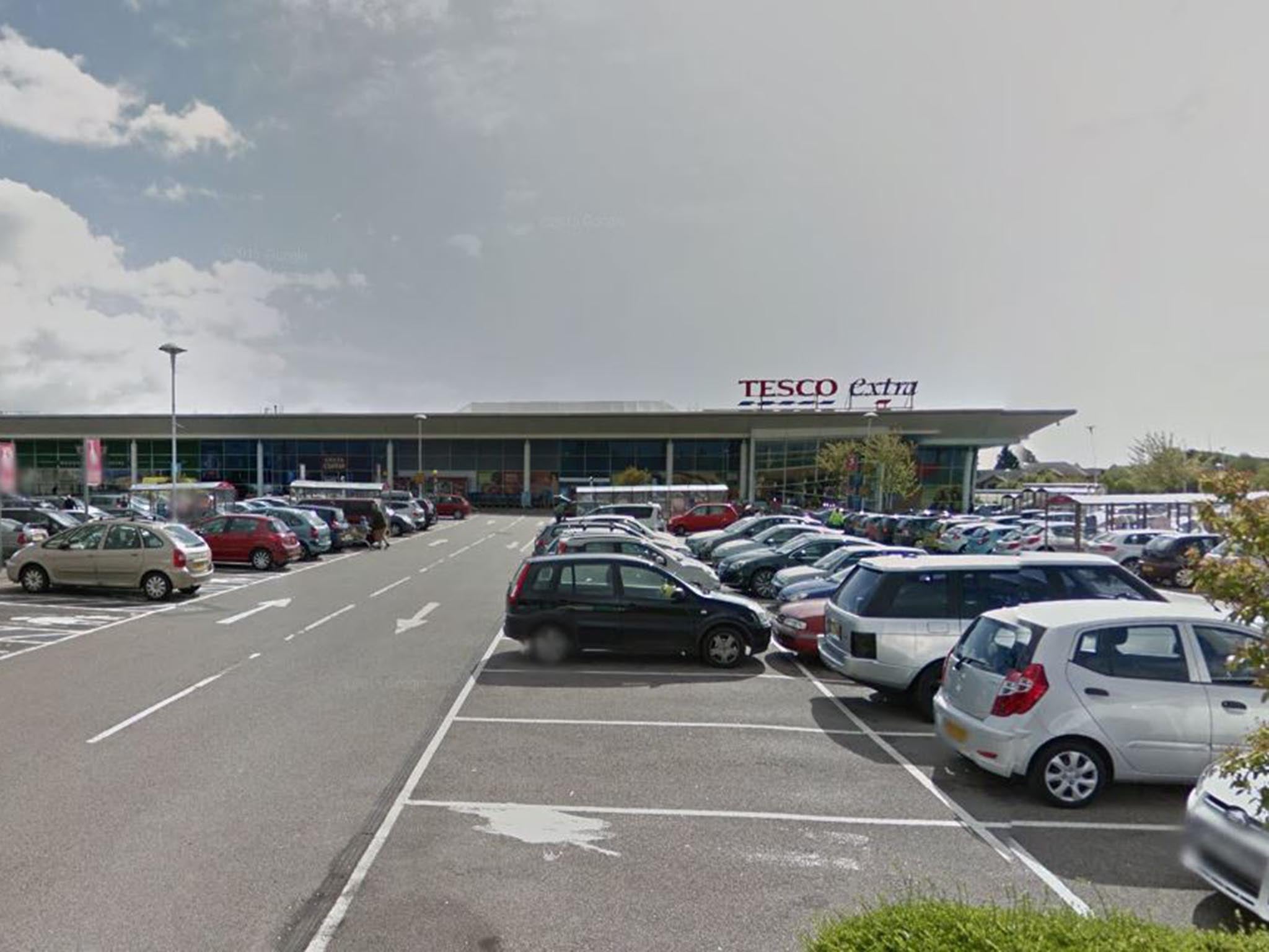 The discovery was made in undergrowth at the Tesco Extra store in North Harbour, Portsmouth, Hampshire.