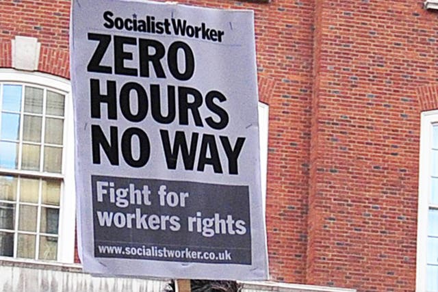 One in 40 UK workers in the UK is on a contract that does not guarantee a minimum number of hours