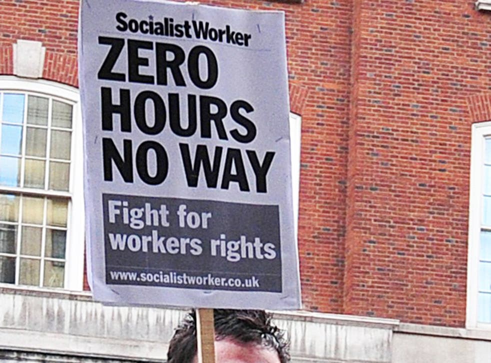 One in 40 UK workers in the UK is on a contract that does not guarantee a minimum number of hours