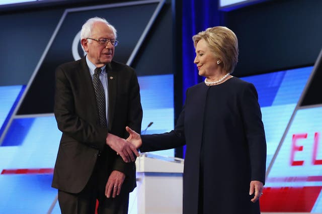 Hillary Clinton and Bernie Sanders battled over immigration on Wednesday.