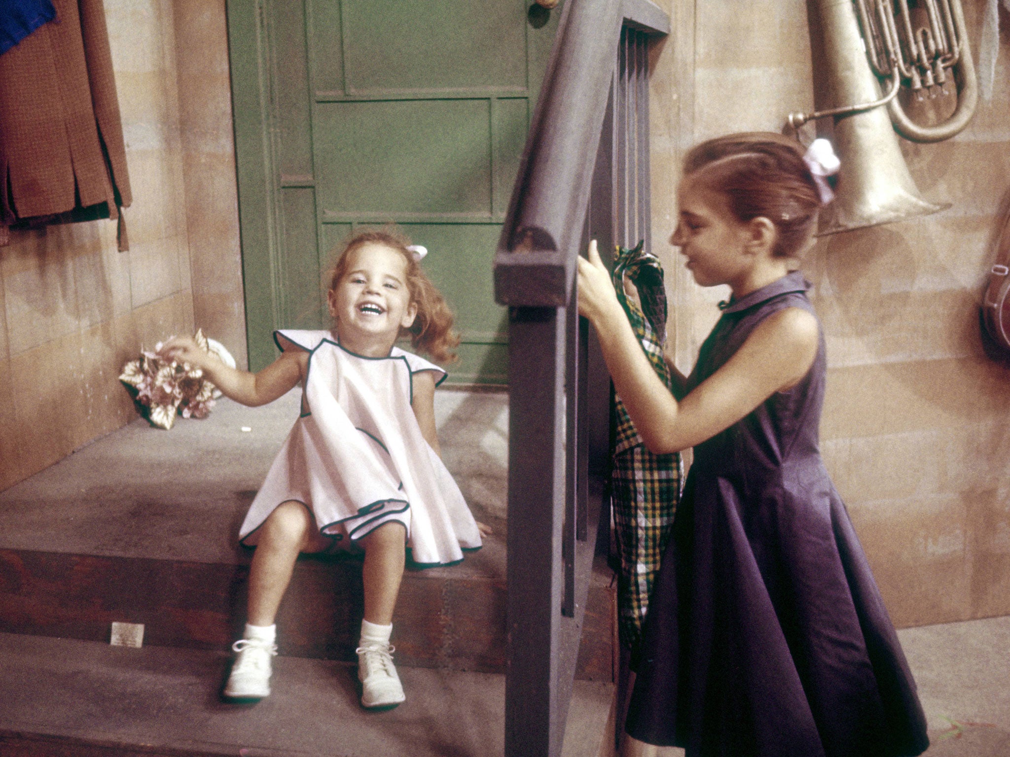 Liza Minnelli, left, aged about three, circa 1949