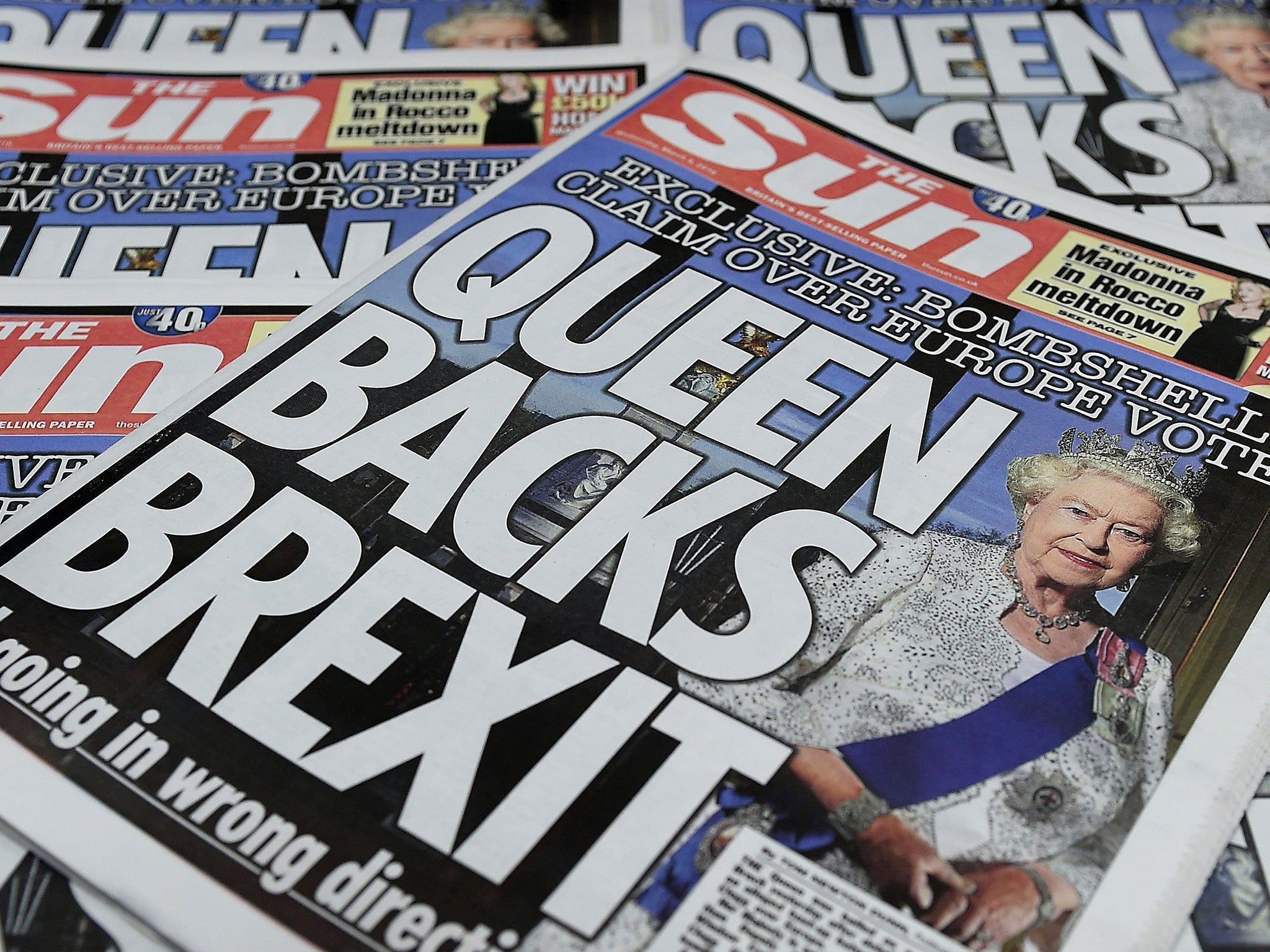 Copies of Britain's 'The Sun' newspapers are sold at a store in London, Britain, 09 March 2016.