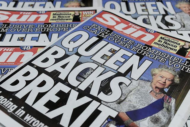 Copies of Britain's 'The Sun' newspapers are sold at a store in London, Britain, 09 March 2016.