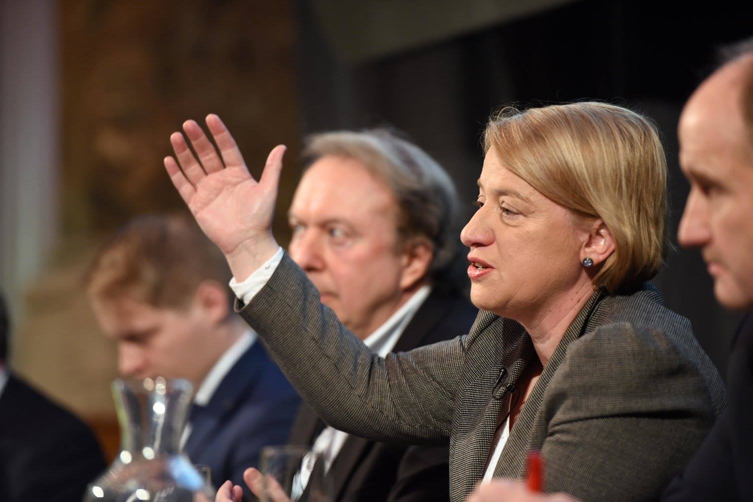 &#13;
Leader of the Green Party, Natalie Bennett, emerged as one of the night's firm favourites &#13;