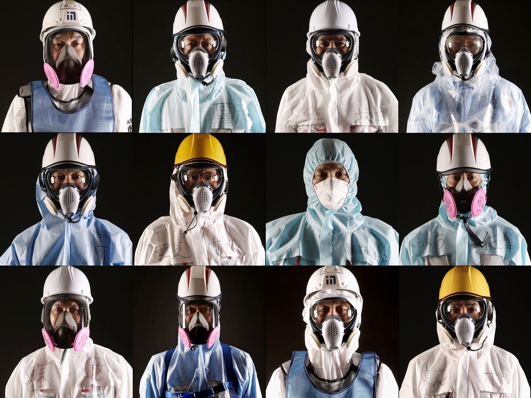 Feared substance: workers of TEPCO and the Kajima Corporation at the Fukushima Daiichi nuclear power plant on February 2016
