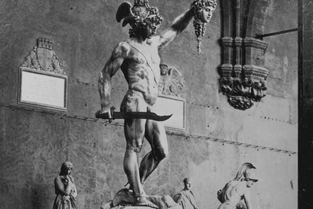Perseus holding the severed head of the Gorgon Medusa