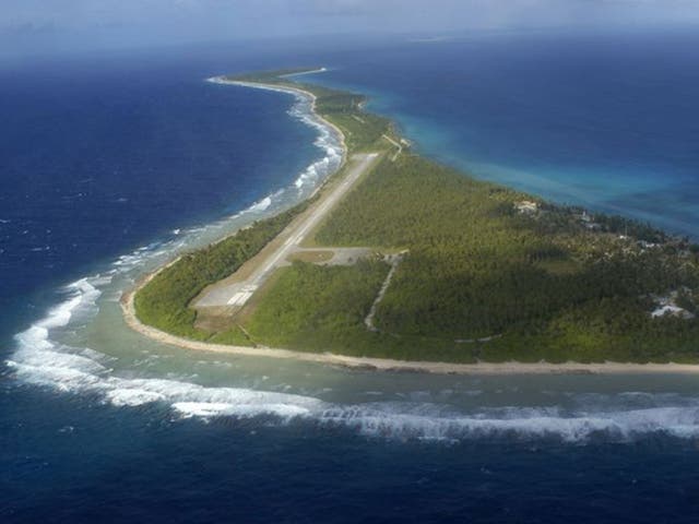 Rongelap Island, one of more than 60 in a necklace of coral islands that were affected by the testing of nuclear weapons
