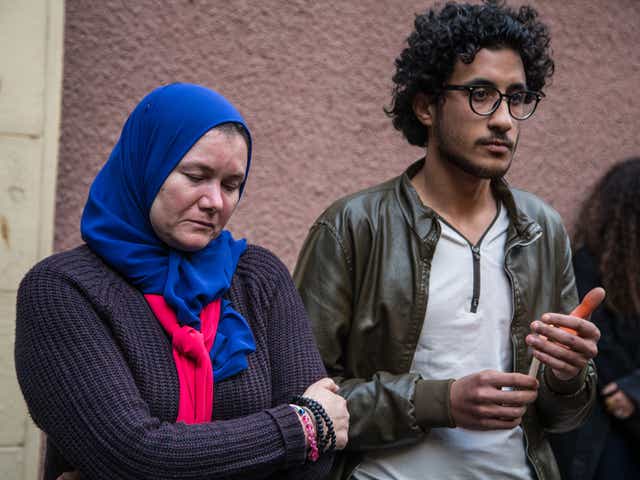 Families of disappeared in Egypt. Maha Mekkawy, left, and Nour Khalil
