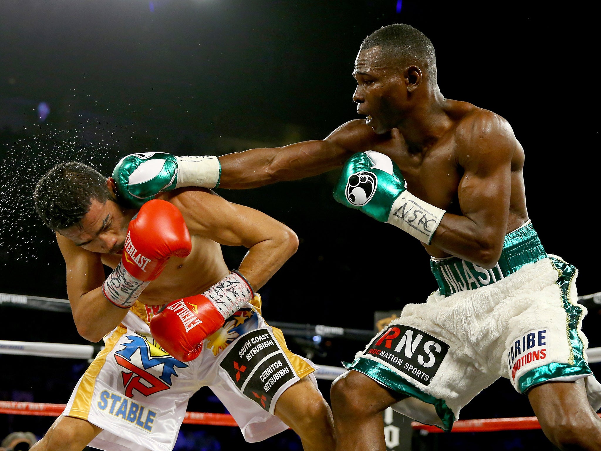 Guillermo Rigondeaux throws a right at Drian Franciscoin in his most recent fight