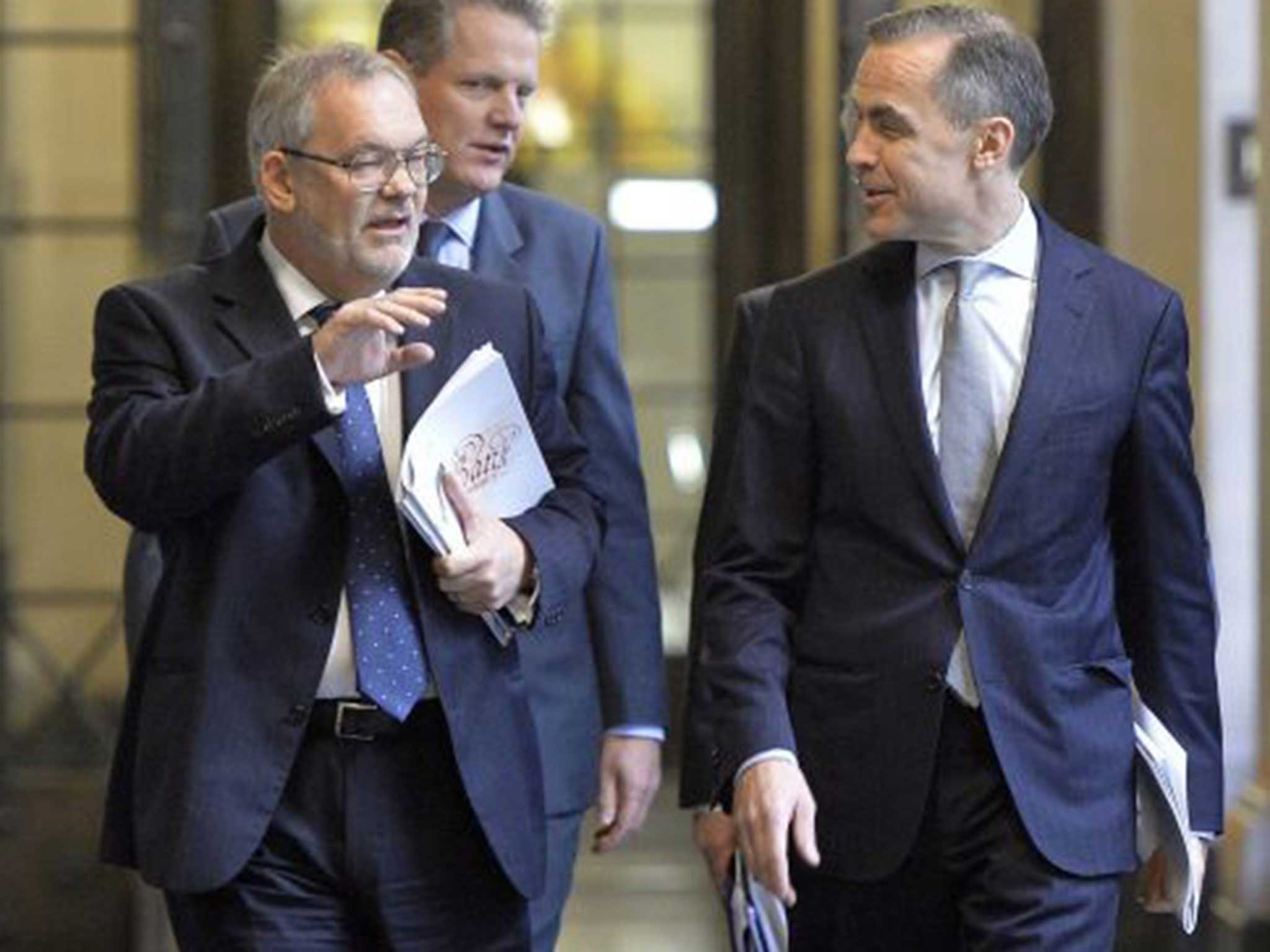 Sir Charles Bean (left) and Bank of England Governor Mark Carney