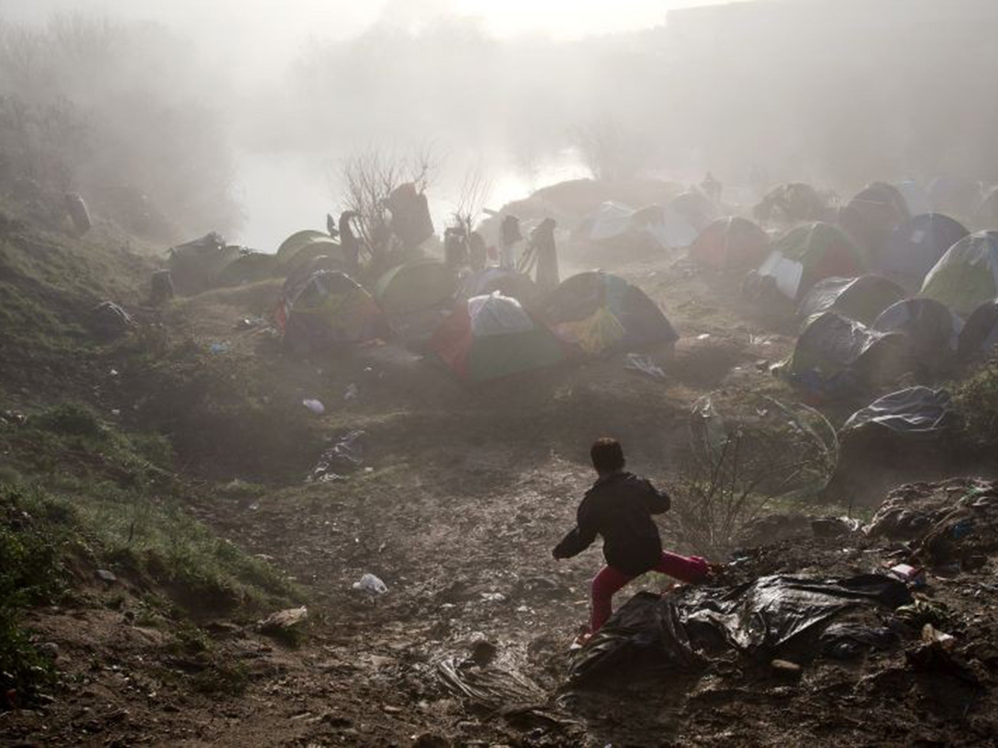 After three days of rain, conditions in the northernGreek border station of Idomeni, have deteriorated.