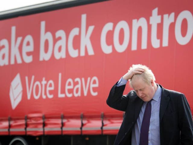 Boris Johnson at the launch of the Vote Leave campaign on Friday