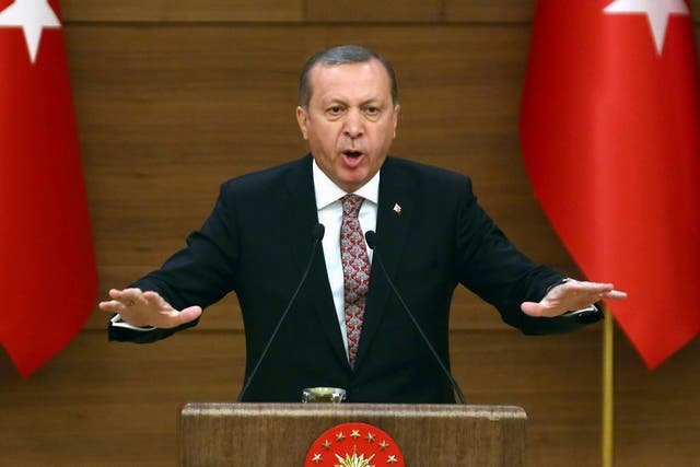 President Erdogan said: 'The media should not have unlimited freedom'