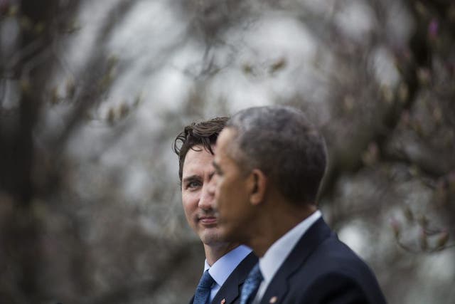 Renewed allies: President Barak Obama and Prime Minister Justin Trudeau at the White House last week