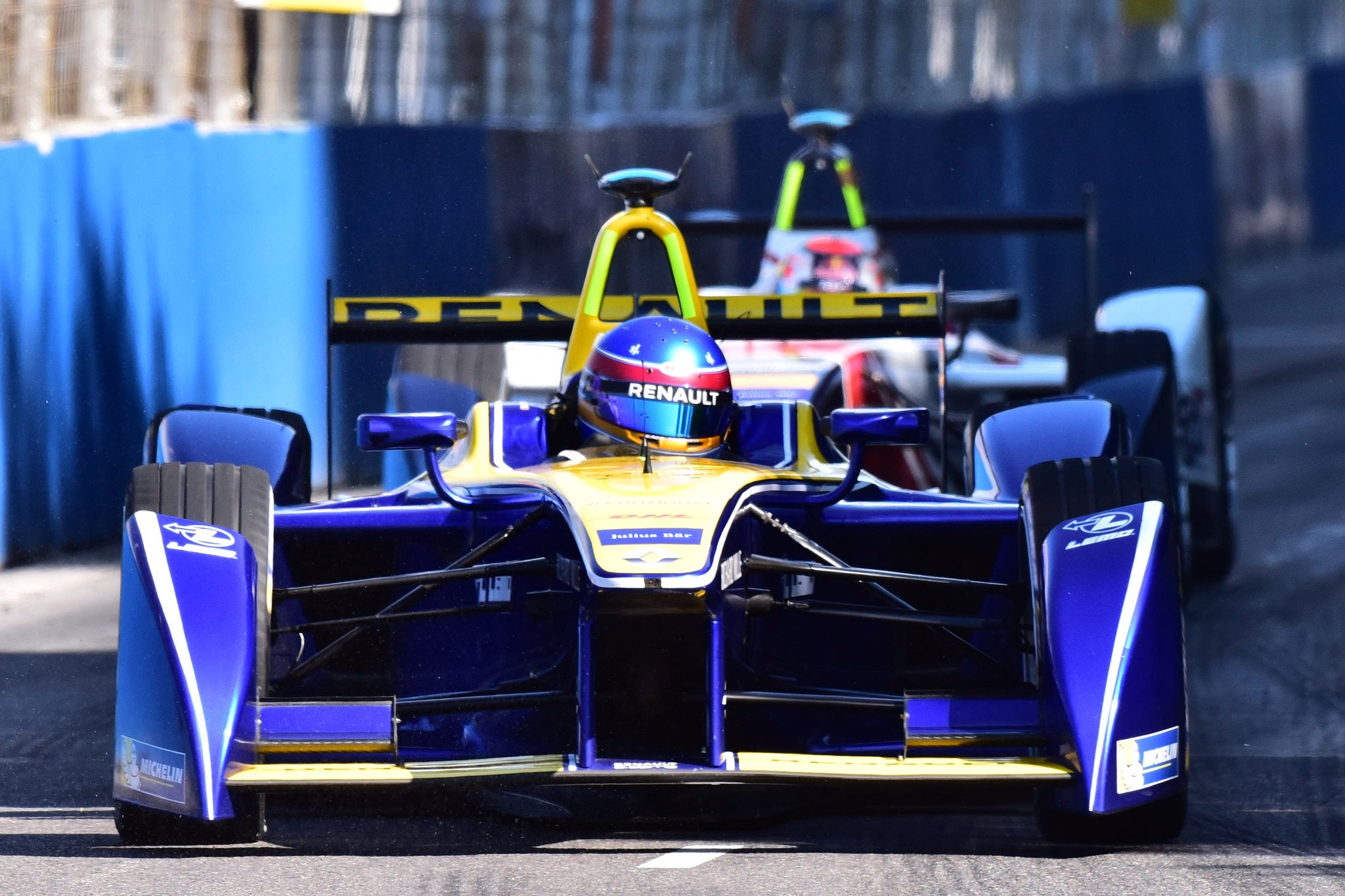 E-Dams driver Nicolas Prost in action at the Formula E Mexico ePrix