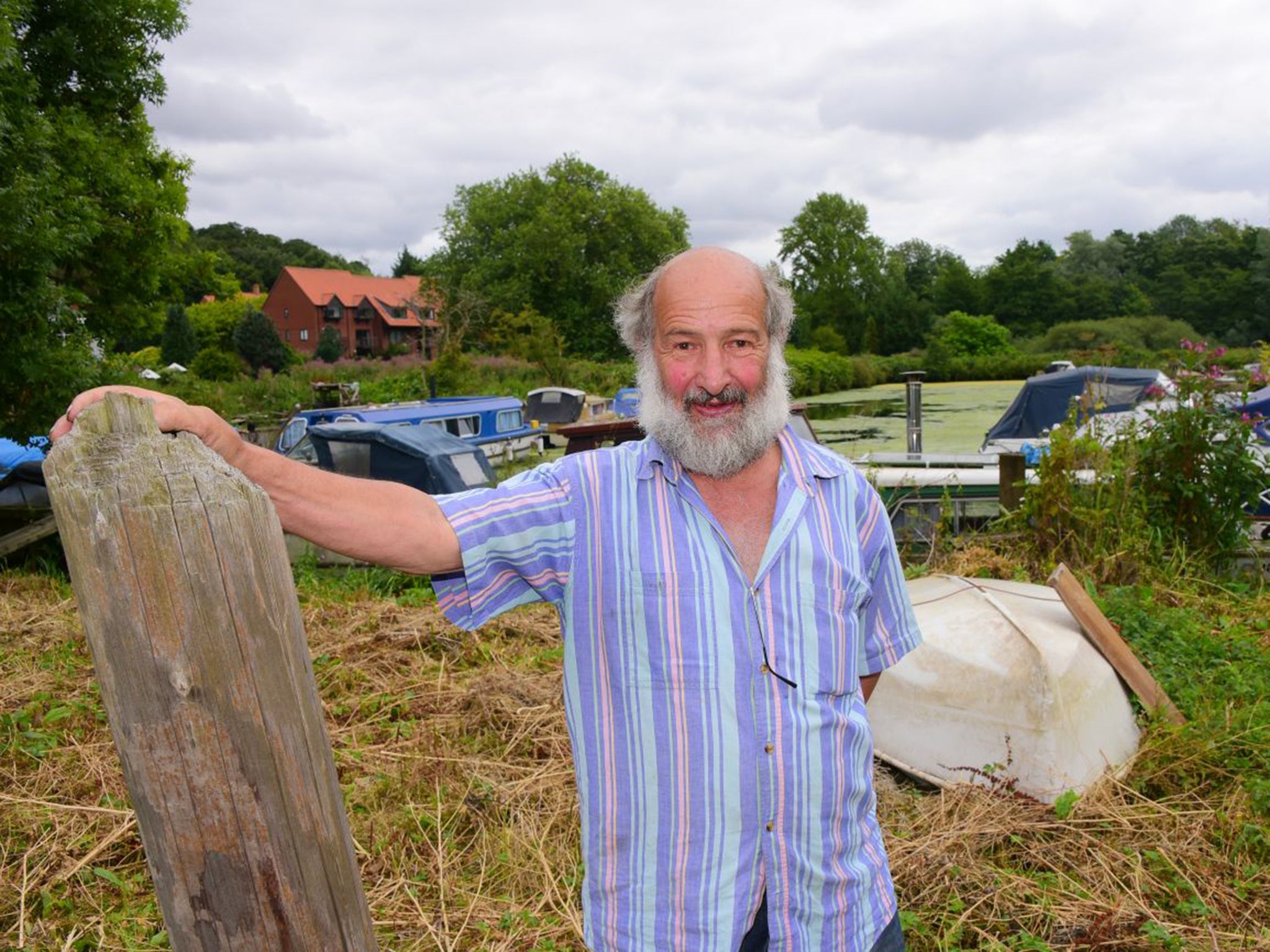 Roger Wood, owner of Jenner’s Basin marina in Norwich, is fighting to retain his mooring rights