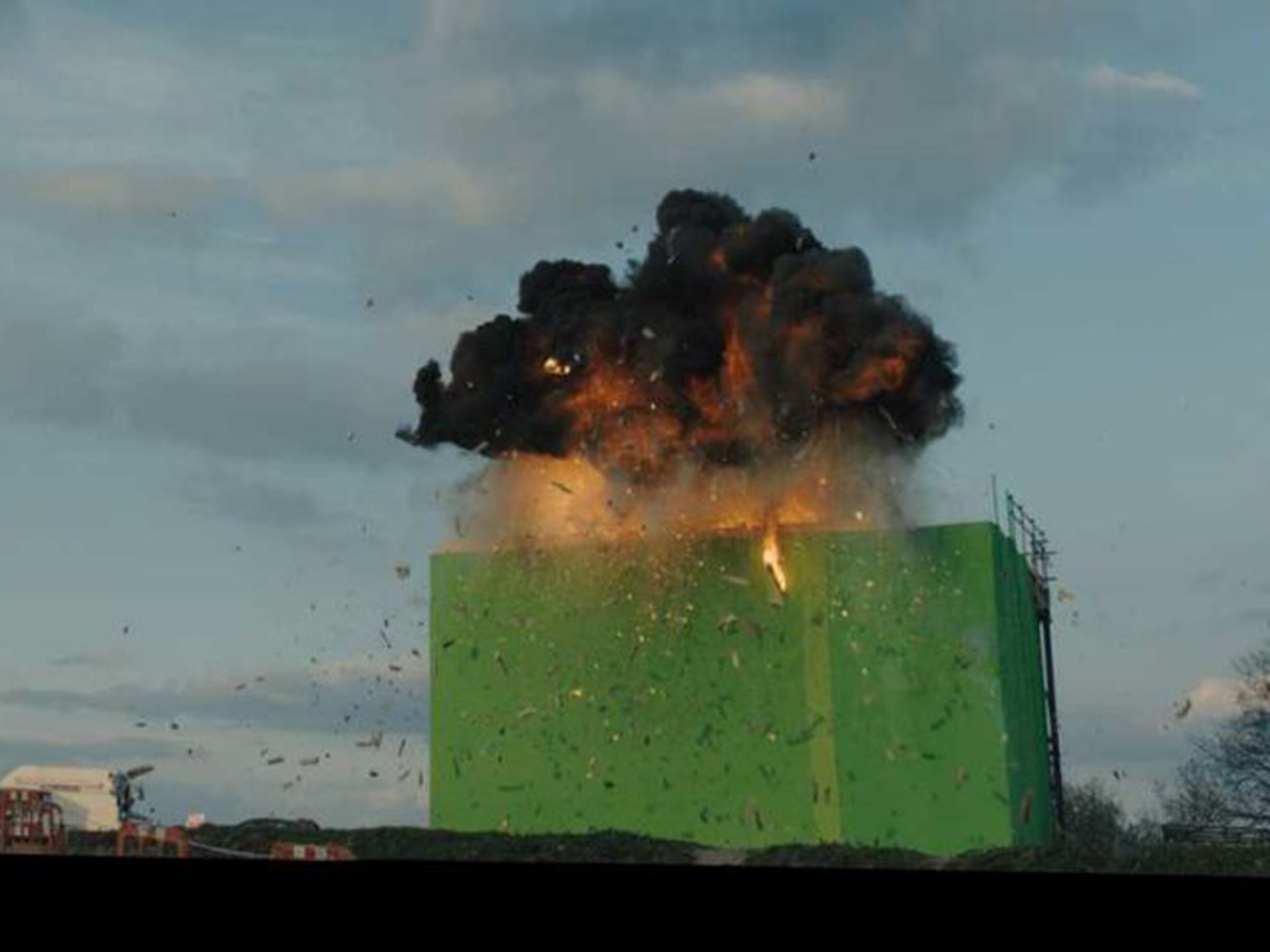 The studio MI5 building explosion...