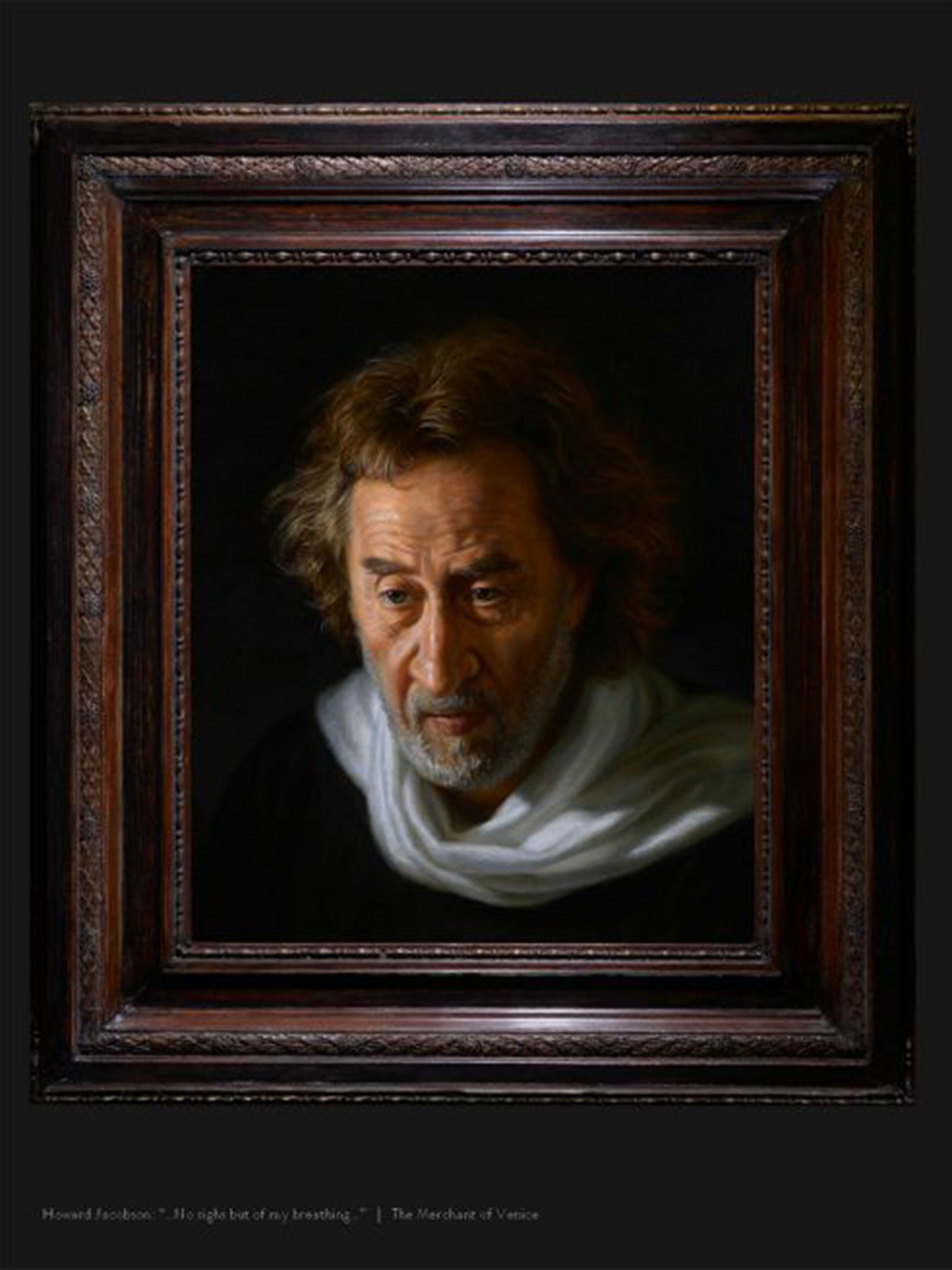 The portrait of Howard Jacobson, who relocates The Merchant of Venice to Cheshire’s flashy “golden triangle” for his contribution to the series, Shylock Is My Name