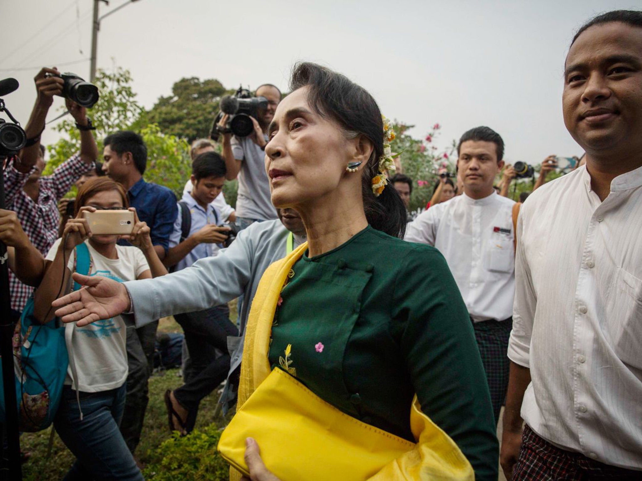 Aung San Suu Kyi, whose party is due to take over the government