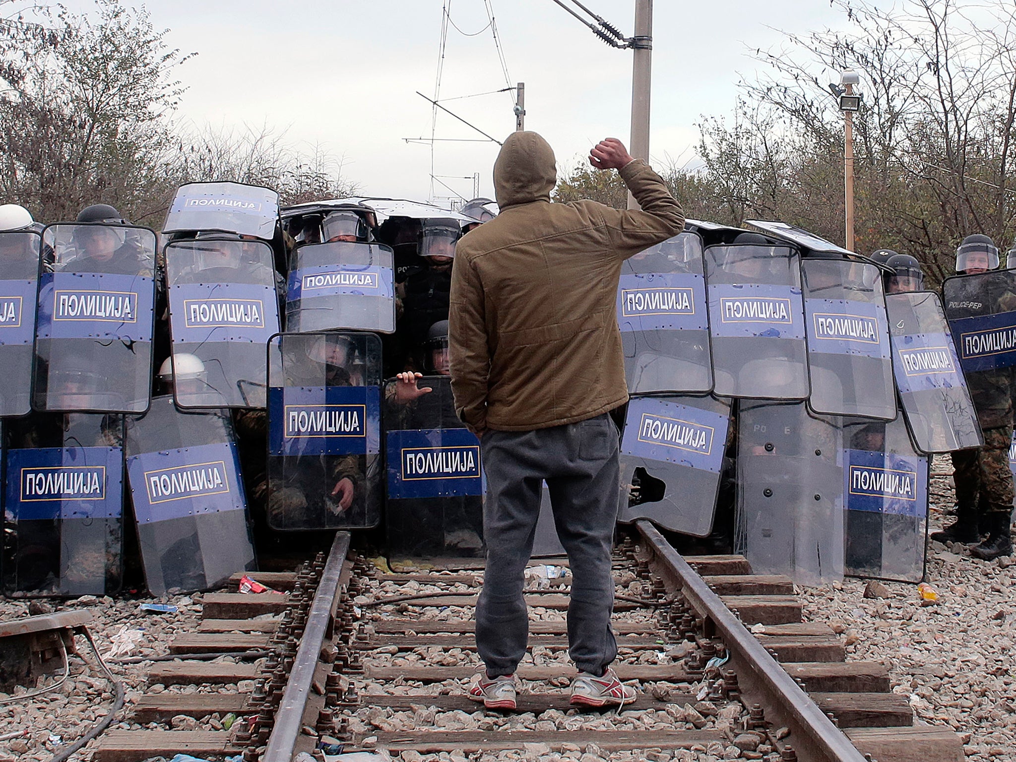 Europeans are now erecting barriers along the migrants' Balkan route